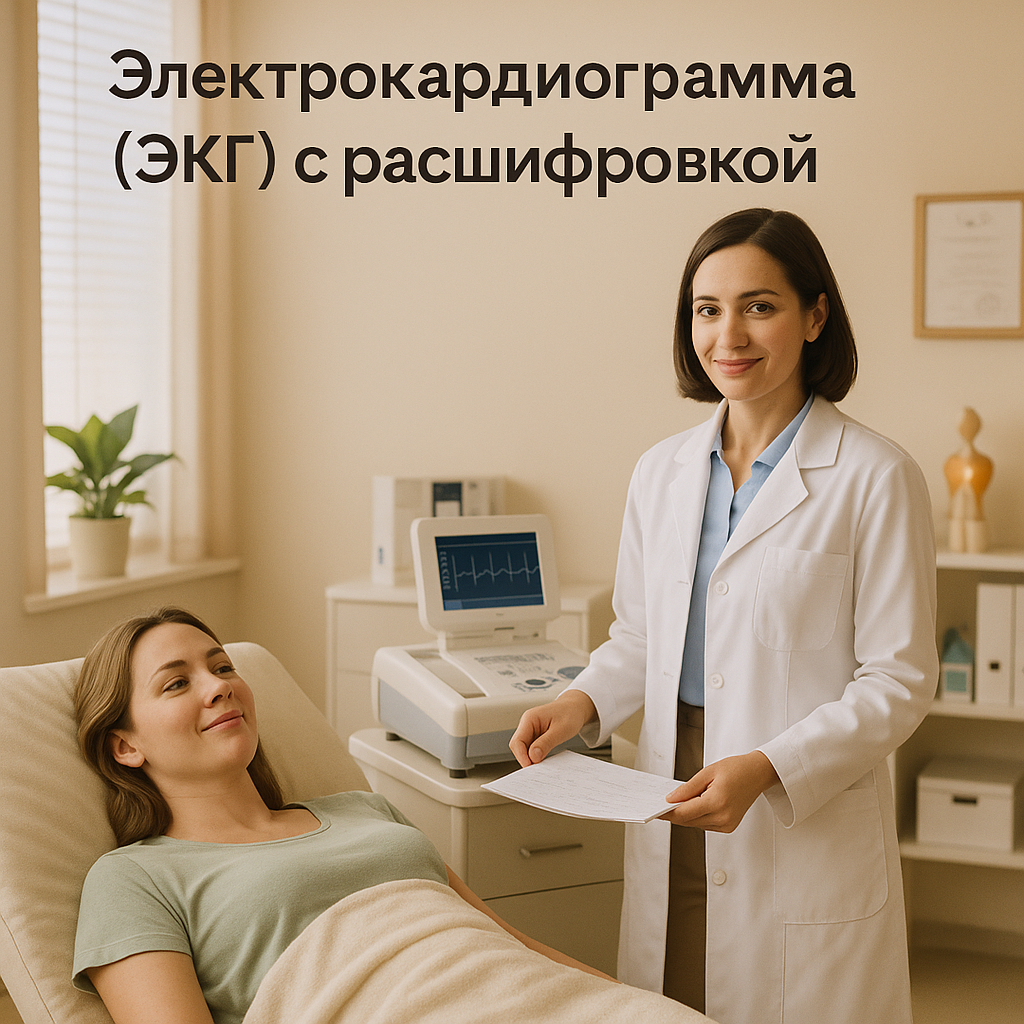 Электрокардиограмма (ЭКГ) с расшифровкой